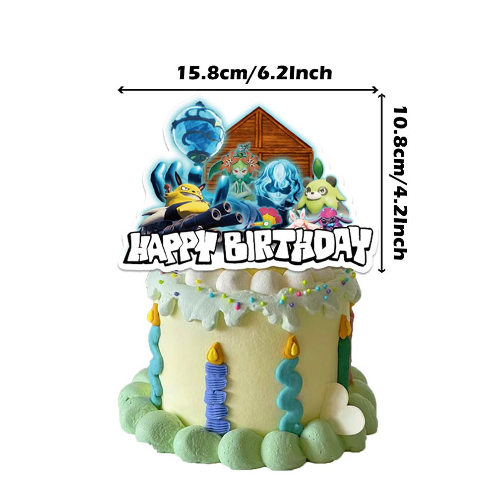 34×Palworld Theme Party Accessories Include a Banner, Cake Toppers, Balloons