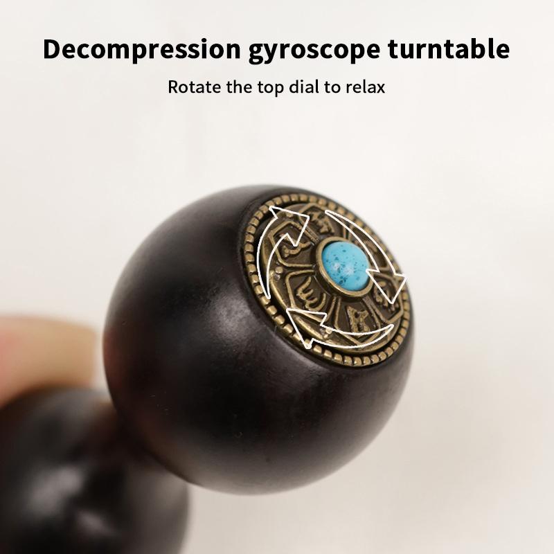 Bastão de Massagem Gua Sha de Jacarandá – Para Cuidados Faciais, Antienvelhecimento e Relaxamento dos Olhos com Design Giratório