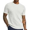 Men's Summer T-shirt Knitted European And American Retro Style Round Neck Long Sleeved Shirt
