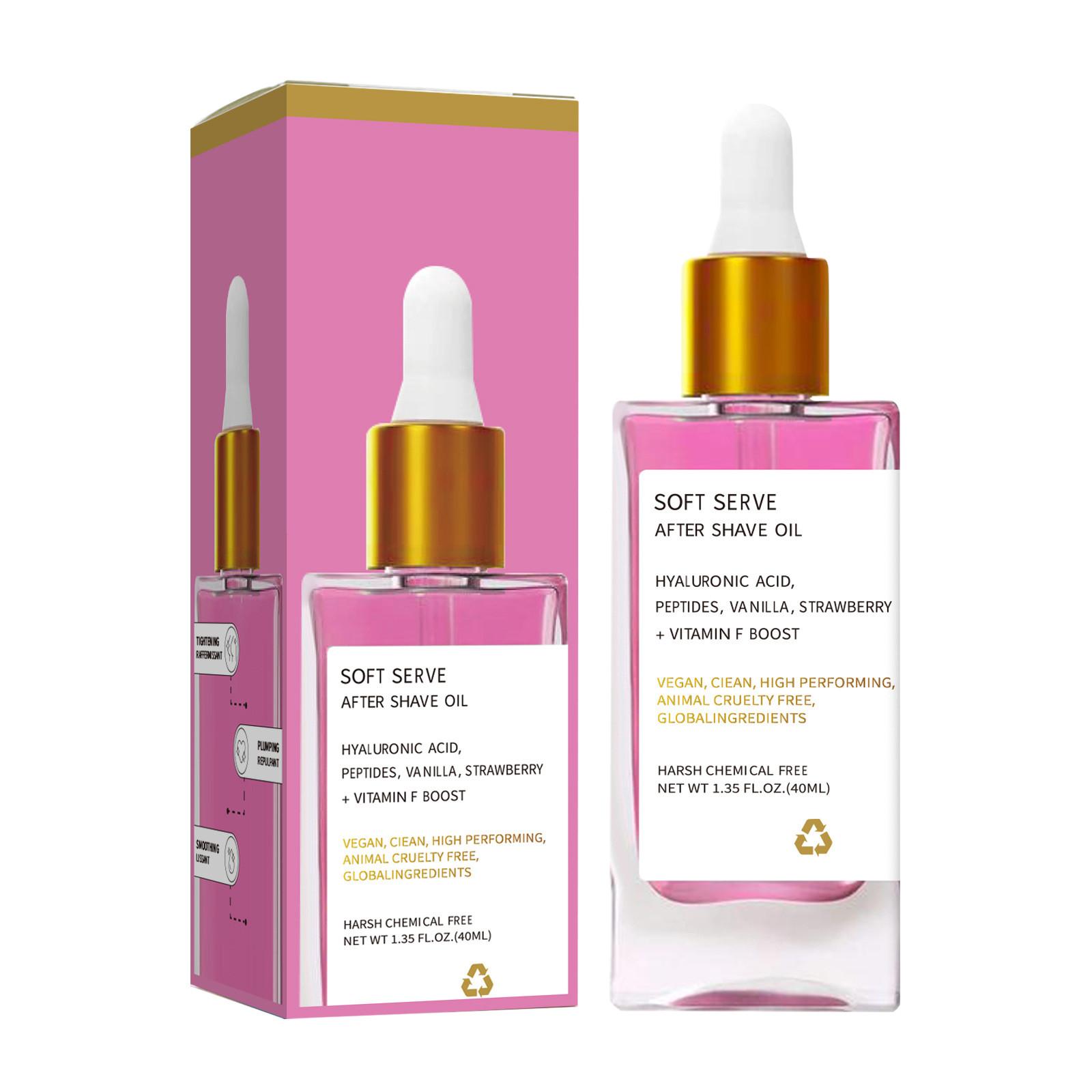 

Клубничное масло после бритья для женщин для гладкой кожи, мягкое масло после бритья, масло после бритья клубника, мягкое масло после бритья 40 мл One Size розовый