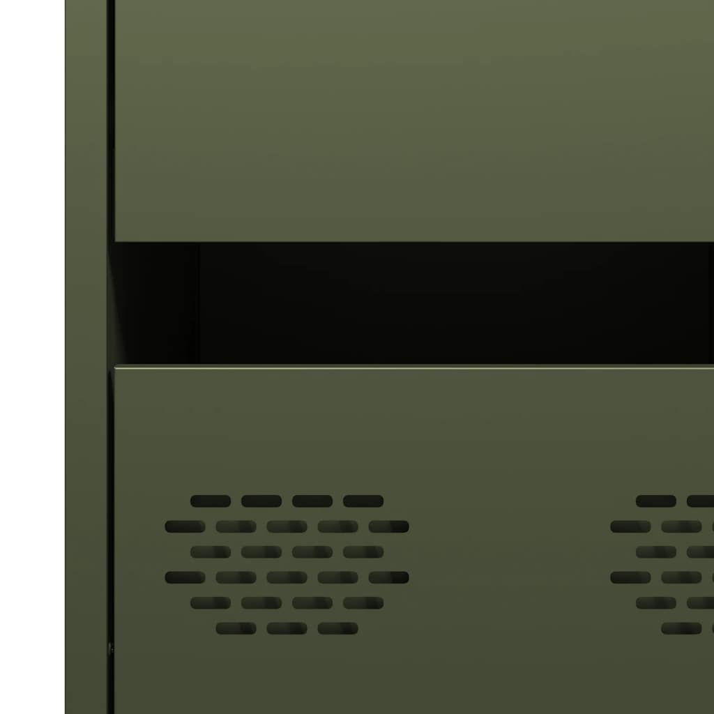 Sideboard Olive Green 35 X 39 X 73.5 Cm Cold Rolled Steel