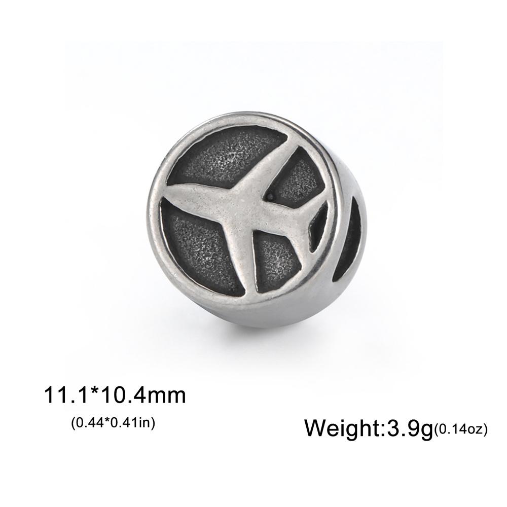 My Shape 5pcs Vintage Stainless Steel Charms for Bracelets Linking Pendants Connector Bead Charm for DIY Jewelry Making Dropship