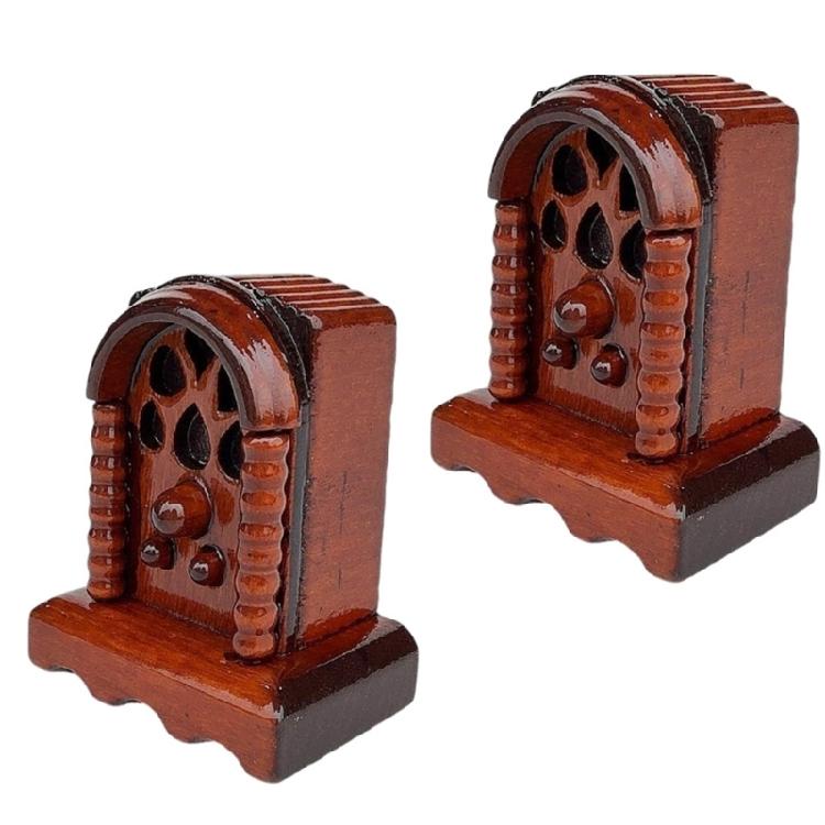 1/12 Scale Radio Replicas Wood Furniture Model Figure For Detailed Doll House Scene Landscape And Collection Setting