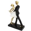 Romantisches Paar Tanzende Skulptur Dekoration Harz Elegantes Paar Balletttänzer Statue Figur Ornament Gold 7130W‑01