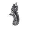 S925 Silver Black Cat Open Ring Adjustable Vintage Pet Jewelry for Women