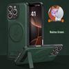 Apple 17 Pro Max Mágneses Bőr Autós Telefontartó Tok, Leejtésbiztos Tartó iPhone 16-hoz, Luxus Új Modell 15