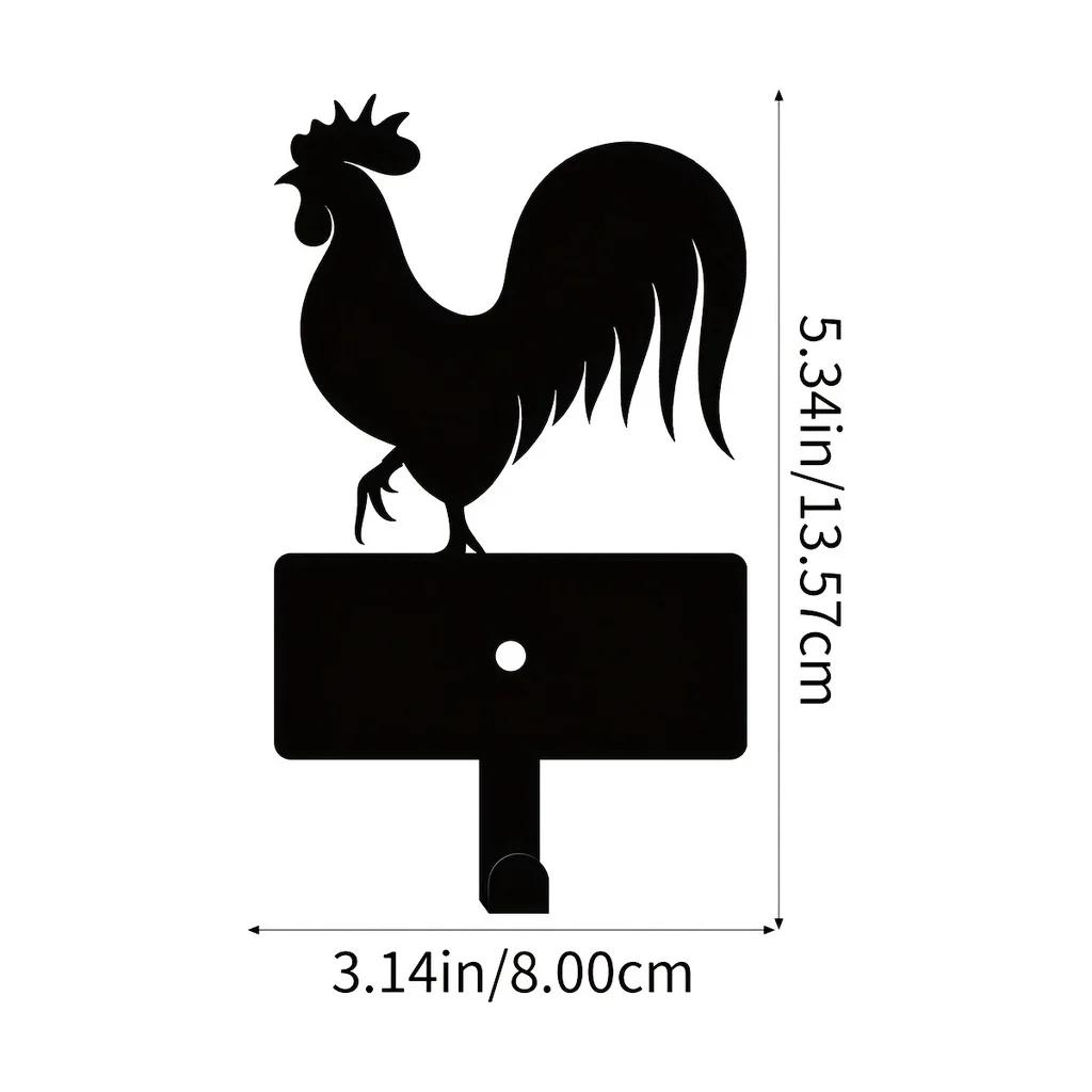 

Яркий металлический крючок в виде петуха - Идеально подходит для подвешивания ключей, ремня, украшения стен на Рождество, День благодарения и для особых случаев светло-серый