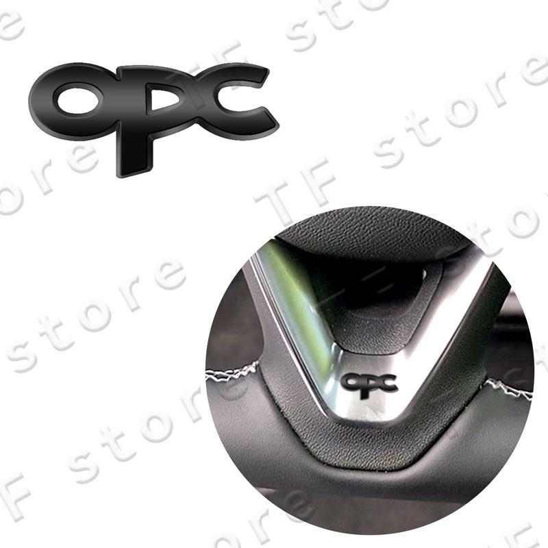 OPC Line Logo Emblem Car Steering Wheel Interior Emblem Sticker For Opel Vauxhall Astra G H J K F Corsa Insignia Mokka