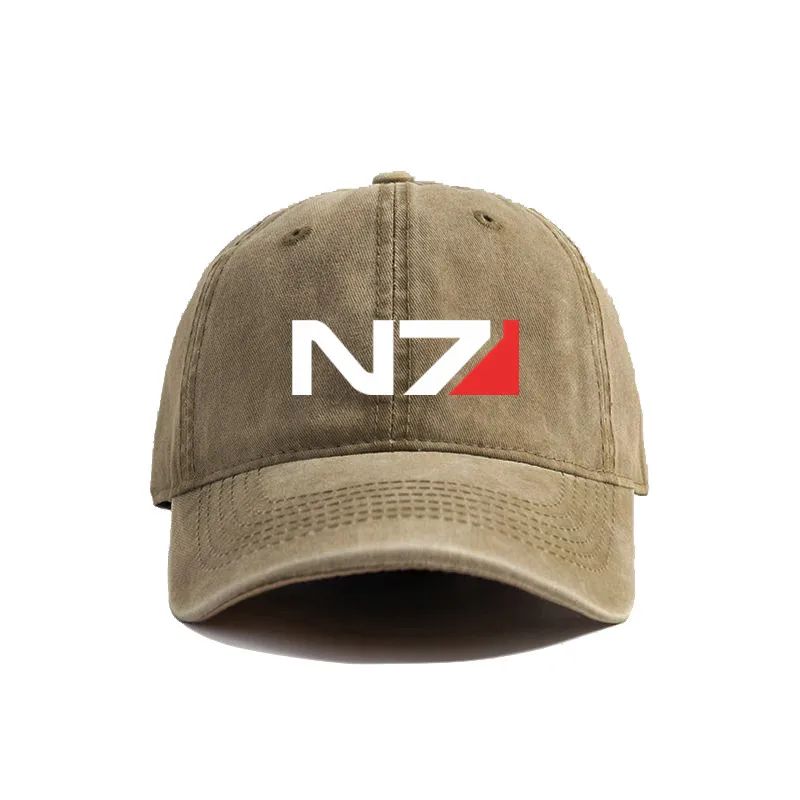 2026 Mass Effect N7 Baseball Caps Distressed Hats Cap Men Women Retro Outdoor Summer Adjustable N7 Hats Fashion