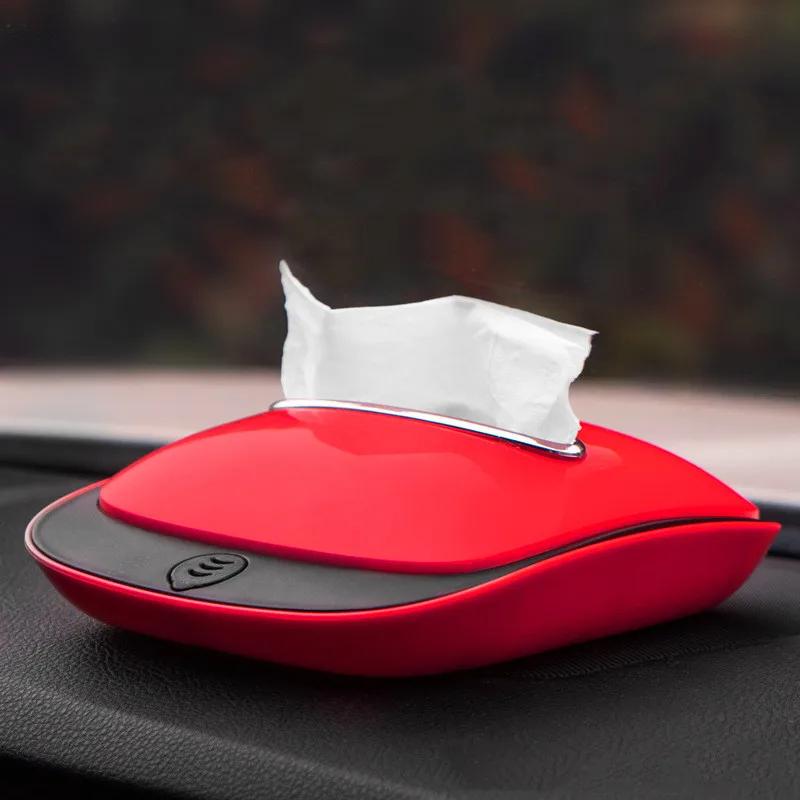 Household Car Tissue Box Functional  Aromatherapy Sun Visor Tissue Box  Accessories Holder Paper Napkin Clip Tissue Paper Box