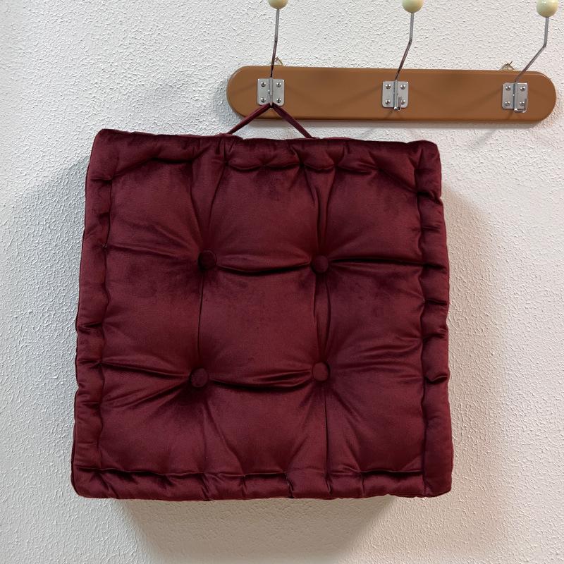 

Comfortable Solid Color Dutch Velvet Bay Window Cushion - Thick, Dirt-Resistant, and Portable for Floor Sitting 42*42*10cm