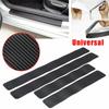 Car Accessories 3D Carbon Fiber Vinyl Wrap Door Sill Protector Trim Stickers 4X