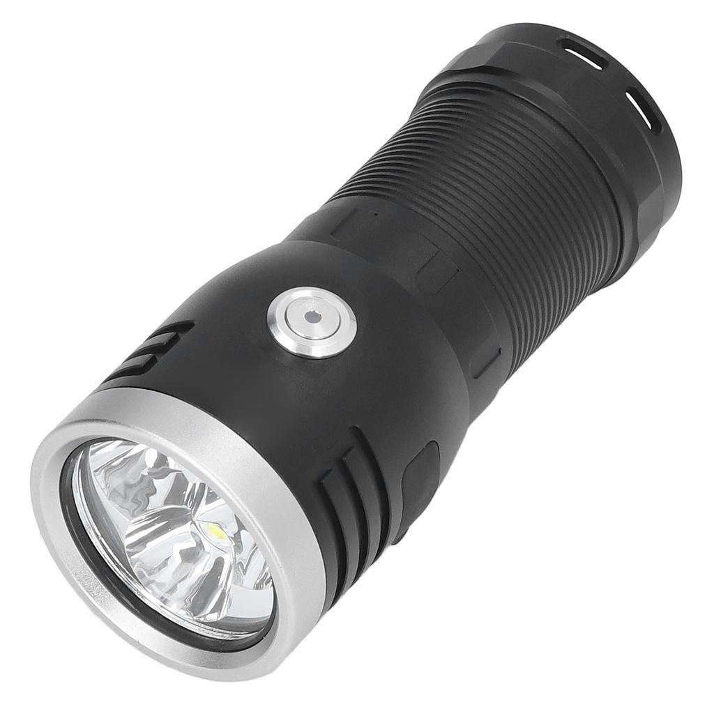 P50 Flashlight 3LED Long Range Flashlight 10000LM Stepless Dimming USB Waterproof Light for Outdoor