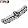Chrome Black Diamonds Style Bumper Grille With Silver Border Badge Emblem For Mercedes Benz CLS W219 2005-2008 CLS350 CLS63 AMG