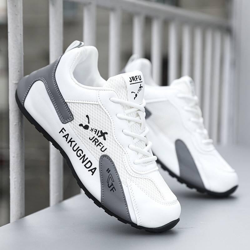 Scarpe casual in pelle da uomo autunno/inverno 2024 - Scarpe da viaggio sportive in stile coreano leggere, con suola morbida e abbinabili