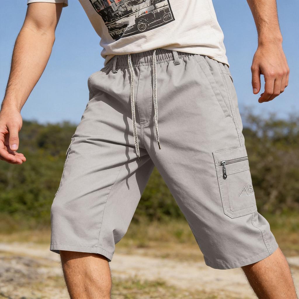 Men's Casual Pants, Summer Lightweight Beach Shorts, Three-quarter Length Shorts