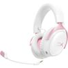 Casque Gamer Sans Fil HyperX Cloud III S Wireless blanc &amp; rose pour PC Mac PS5 mobiles Switch avec adaptateur USB-C et câble USB