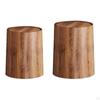 Trash Can Household Bin Modern Reusable Waste Wood Grain Basket for