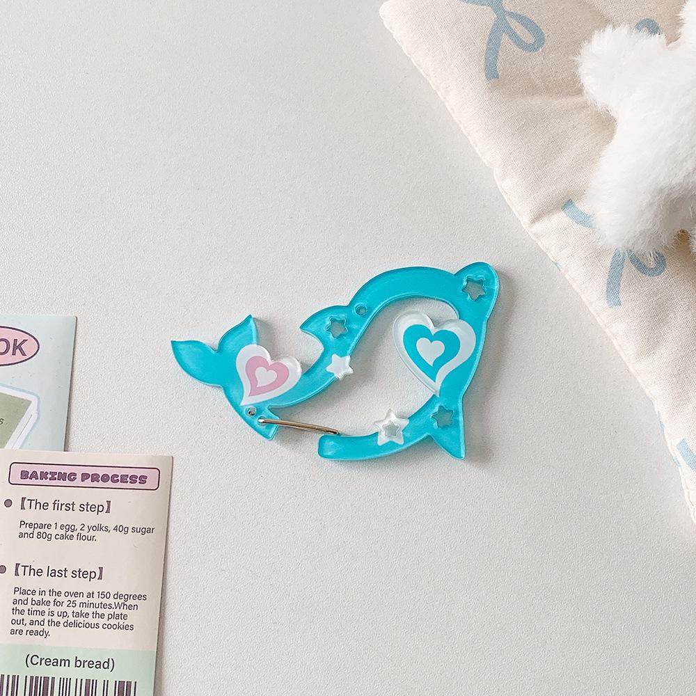 Sweet Girl Acrylic Carabiner Keychain Accessory - Cute Ita Bag Pendant