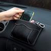 Car Interior Accessories Storage Bag Pocket Black PU Leather Bag Organizer Bag