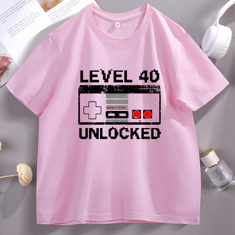Level 40 Freigeschaltet Gamer T-Shirt Geburtstagsparty T-Shirt 40. Geburtstag Geschenk für Ihn Lustiges Geburtstags Gaming Tee Videospiel Kleidung