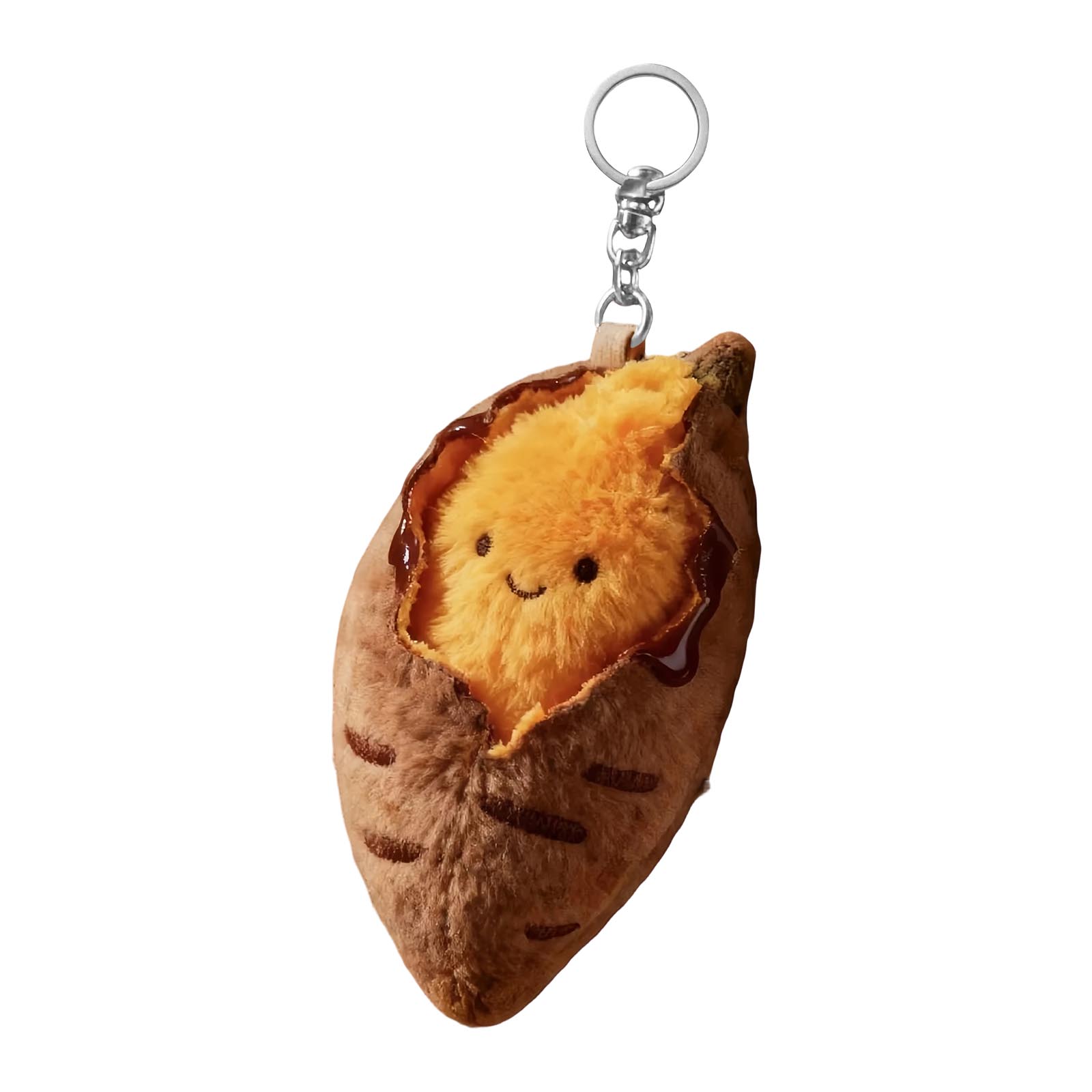 Adorable Plush Keychain With A Cute Sweet Potato-shaped Pendant; Cartoon Design; A Perfect Gift For Both Children And Adults. One Size