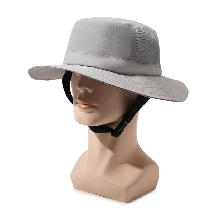 

Summer Foldable Fisherman Hat Men s Outdoor Mountaineering Sunshade Hat Breathable Riding Fishing Sunscreen Hat світло-сірий колір
