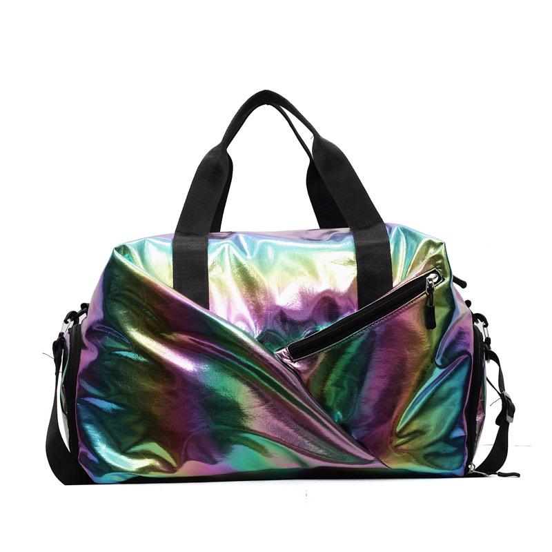 

Красочные Aurora Яркие Дорожные Сумки Большой Вместимости Багажная Сумка с Разделением Сухого Влажного Спортивная Фитнес Сумка Разделение Сумки Для Обуви чёрный