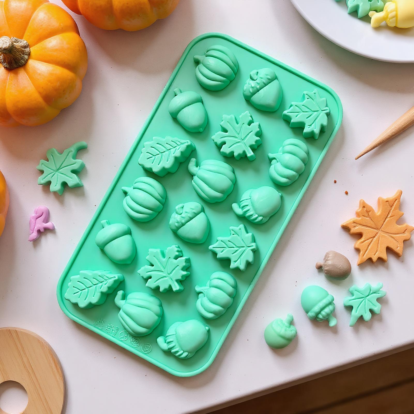 

Fall Molds 18-Cavity Crafts Pumpkin Pine Cone Maple Leaves Moulds Non Stick Easy Release Mini Silicone Mold For Crafting China Mainland