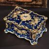 Retro Metal Crafts European Style Jewelry Box Creative High-end Ring Necklace Small Storage Box Gift
