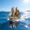 Dutch Ship 3D Wooden Puzzle Scale Miniature DO-IT-YOURSELF Miniature Kit Handcrafted Present Home Decor Assembly Toy