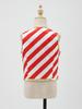Children's Xmas Costume Vest Candy Cane Striped Sleeveless for Christmas Theme Party