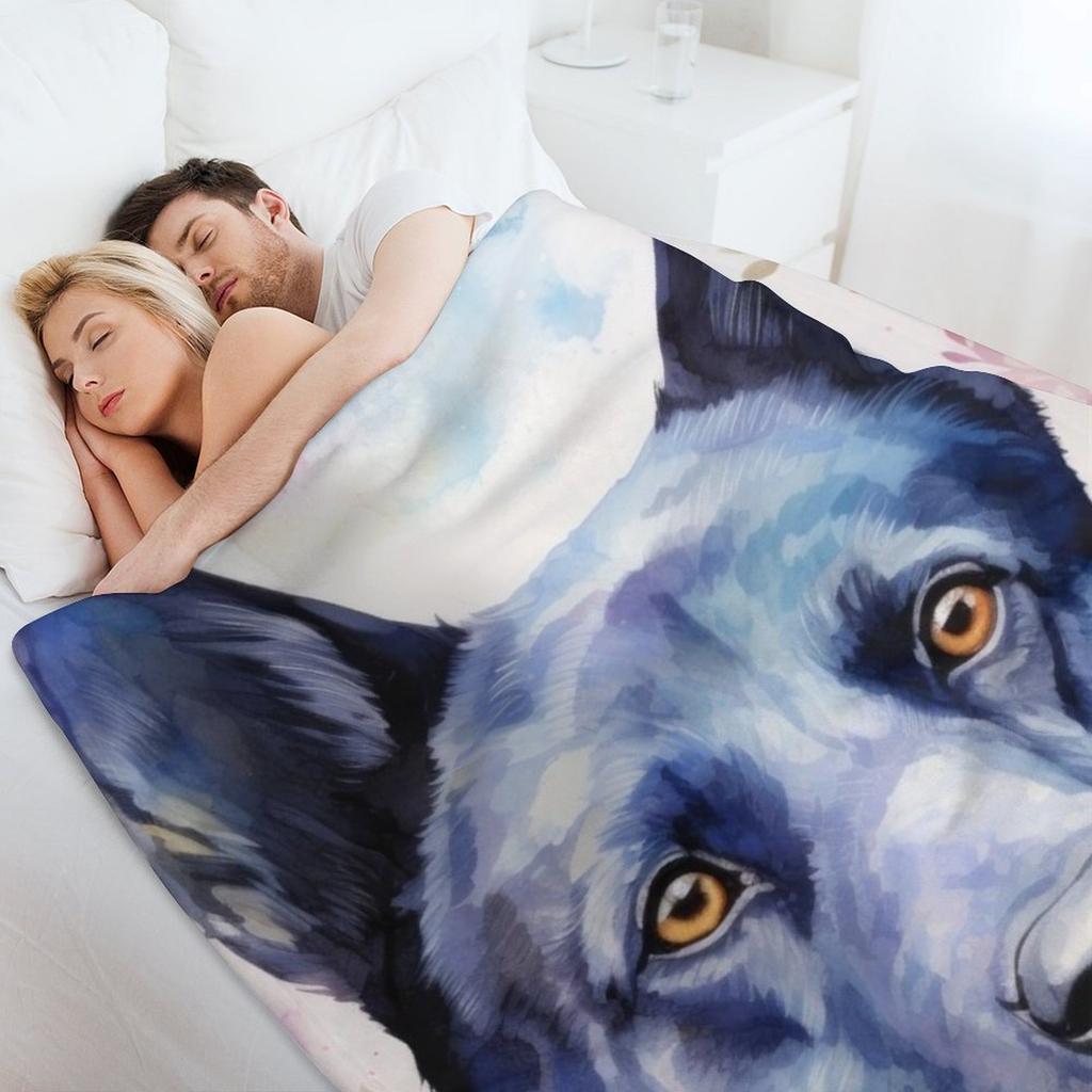 beautiful Australian Kelpie herding dog dog art Throw Blanket Decorative Sofas Decoratives Kid'S Sleeping Bag Blankets