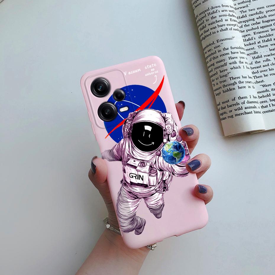 For Redmi Note 12 Pro Case Redmi Note12 4G 5G Cover Cute Marble Astronaut Silicone Phone Cases For Redmi Note 12 Pro Plus Bumper