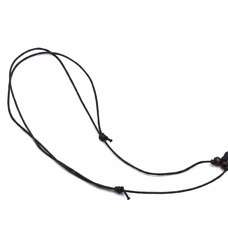 Vintage Sølvbelagt Wolf Tooth Anheng Halskjede Akryl White Tooth Charms Perler Genser Kjede Tau Amulet Gave