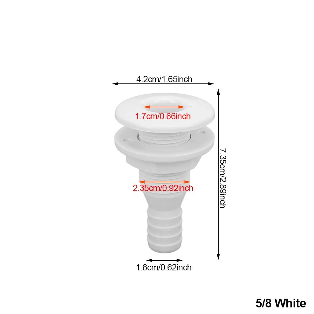 

5/8 3/4 1‑1/2 Boats Fitting Boat Through Hull Connector Hose Coupling Drain Outlet Accessory Drain Scupper Thru Hull Fitting