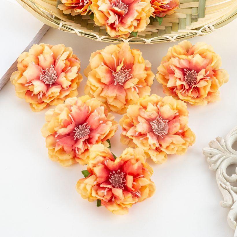 50/80pcs Artificial Silk Peony Flower Diy gift hairpin Home Party Wedding bridal bouquet wreath Decoration Outdoor Garden arch