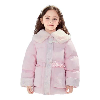 MiniPeace Mädchen Winter Daunenjacke