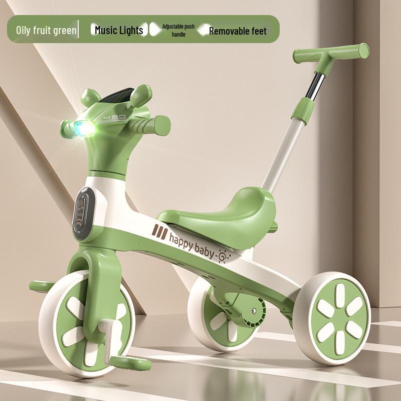 Multifunctional Children's Tricycle & Balance Bike with Music - Lightweight Outdoor Pedal Stroller