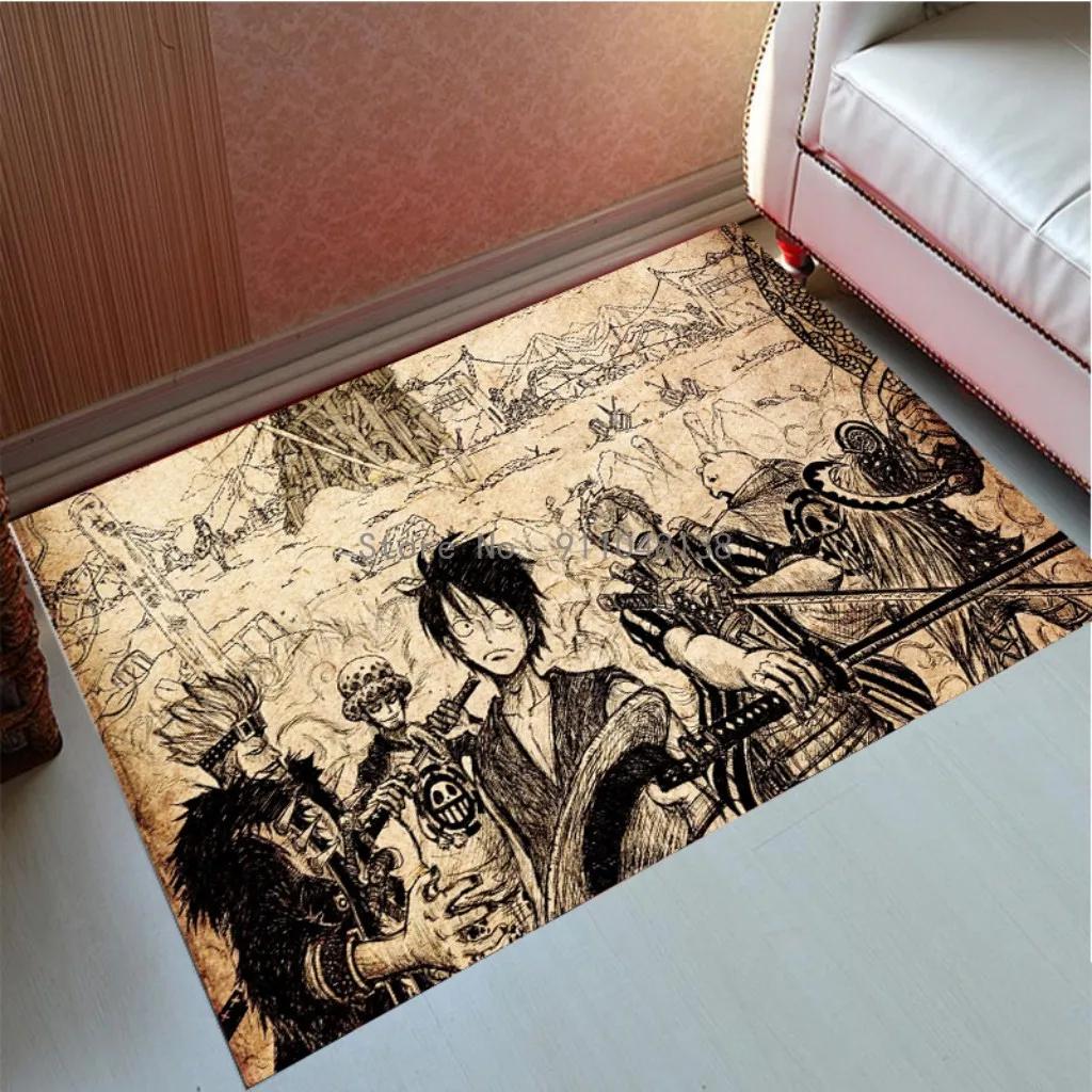 2026 Anime One Piece Japan Cartoon Teppich Teppich Für Wohnzimmer Schlafzimmer Sofa Fußmatte Dekoration Kinder Spielen Rutschfester Boden