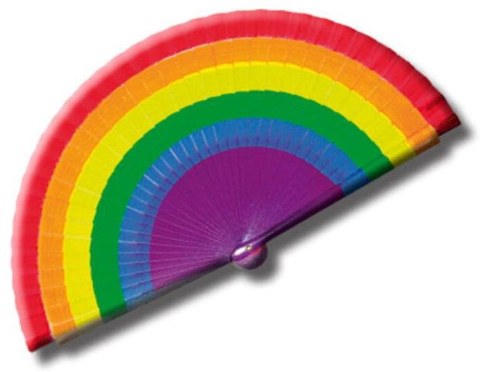 

Радужный веер 23см TU прозрачный