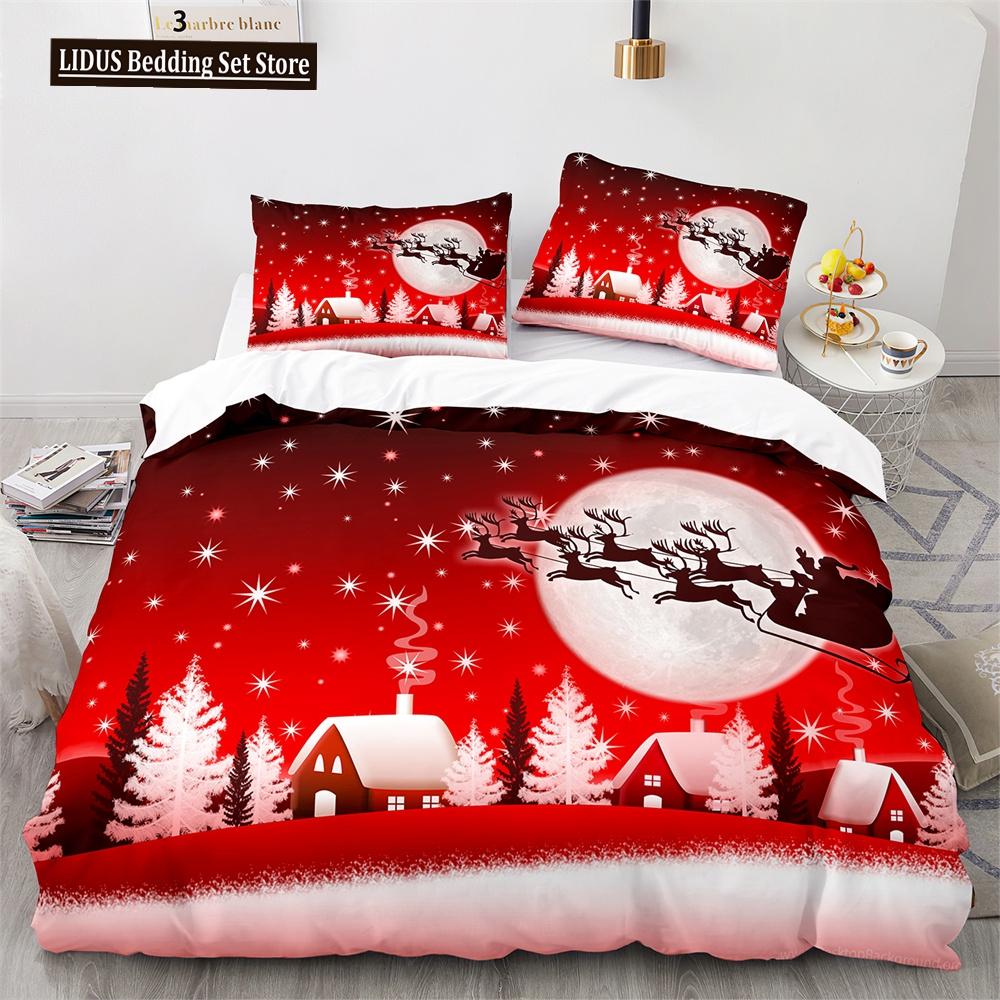 

Рождественский комплект пододеяльников King Queen Full Size Snowflake Gold с рисунком оленя Праздничный комплект постельного белья из полиэстера для детей EU single(135x200cm)