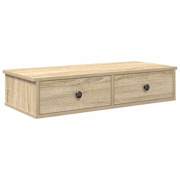 VidaXL Étagère murale avec tiroirs chêne sonoma bois d'ingénierie 859952