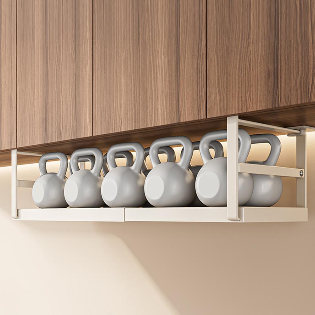 Extendable Under Cabinet Add-on Storage Baskets & Thick Clip Heavy Duty Under Cabinet Organizer for Kitchen Counter