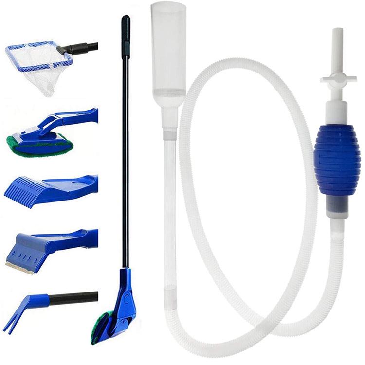 5-Piece Fish Tank Cleaning Kit with Algae Scraper & Siphon Tube