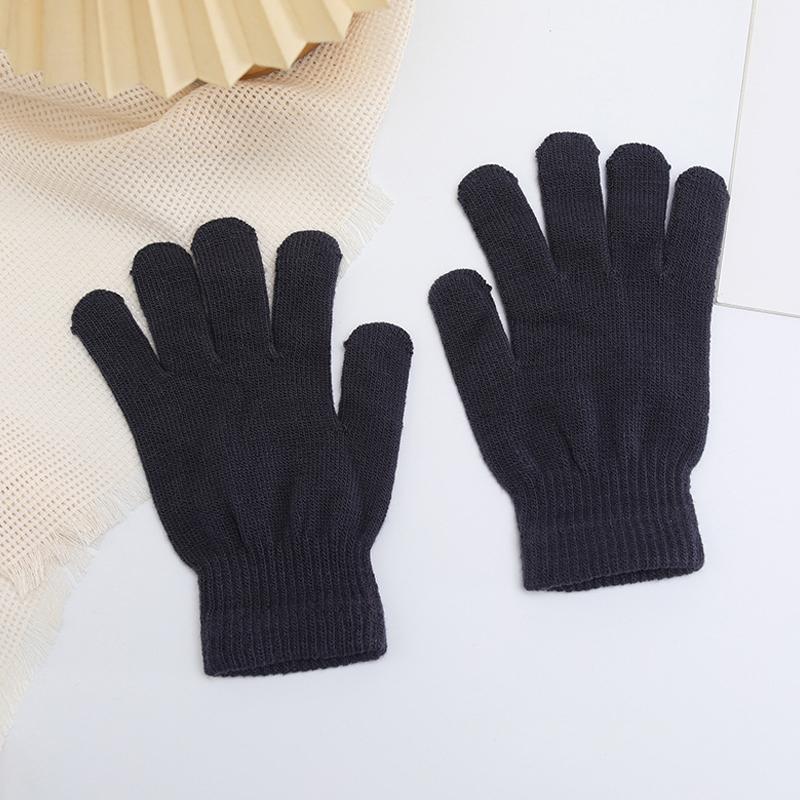 Winter Bonbonfarbe Allround Warme Touchscreen Fünffinger Strickhandschuhe Unisex