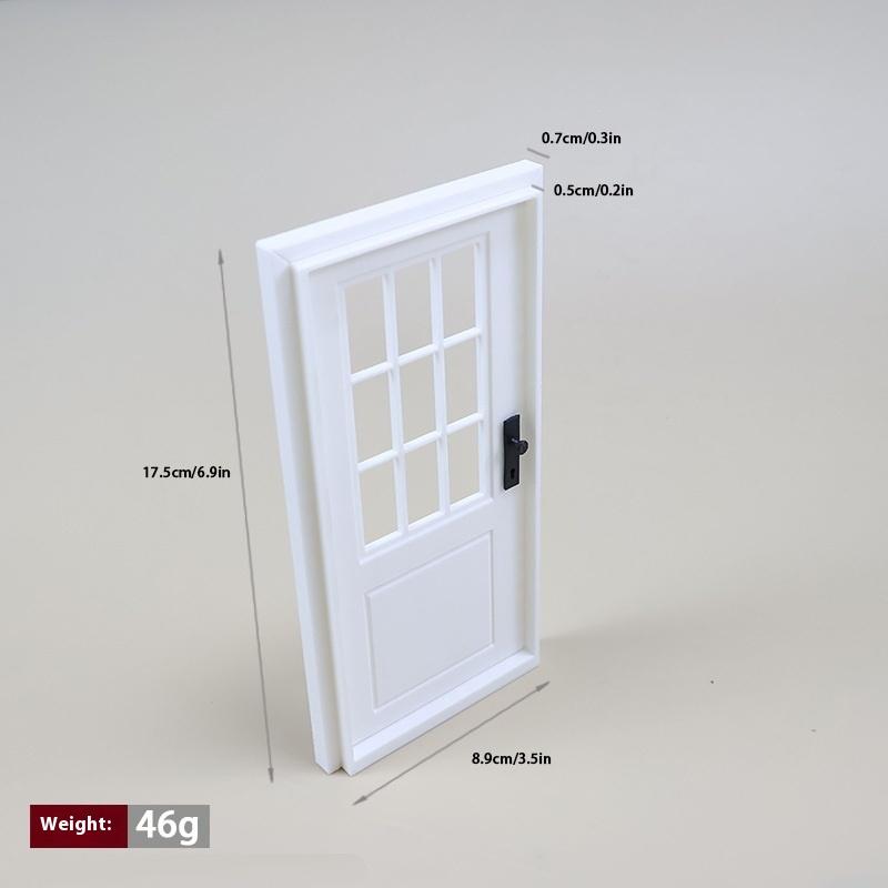 

1 шт. 1:12 Кукольный домик Симуляция Простая дверь Мини Открывающаяся модель двери Кукольный домик Миниатюрная мебель Аксессуары белый
