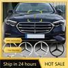 DRZ3  For AMG 1pc 44mm Mercedes Benz Engine Hood Logo for Mercedes Benz E S W202 W203 W204 W208 W210 W220 W221