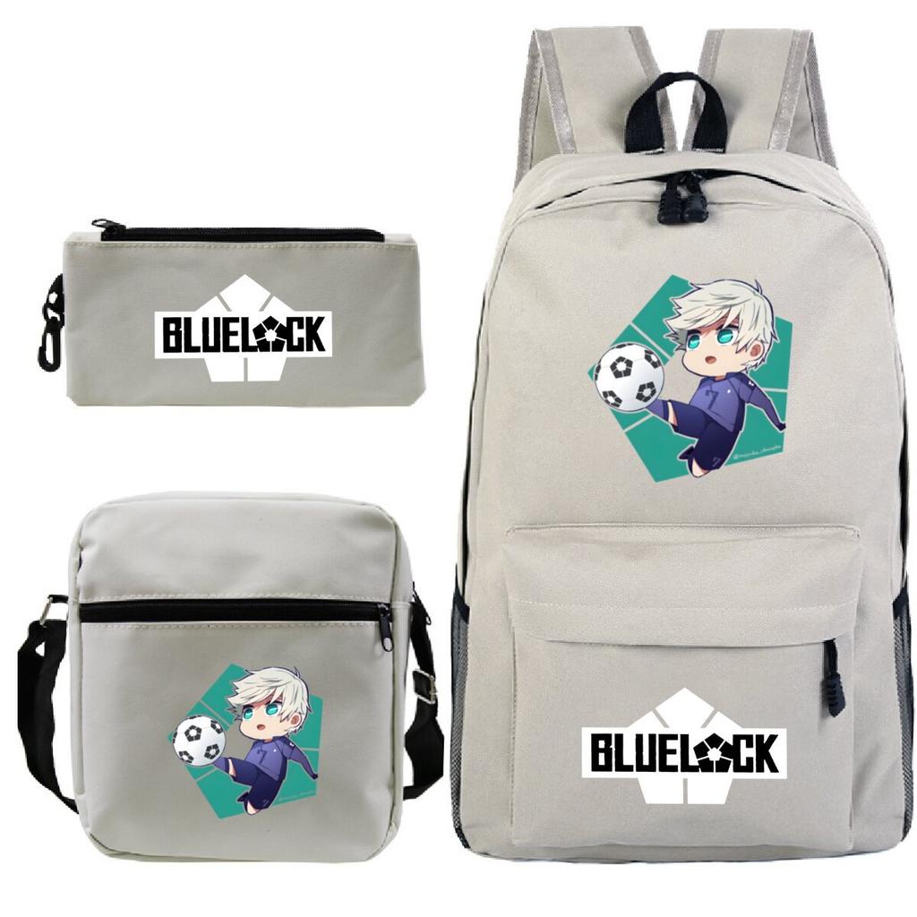 Japanese Cartoon Peripheral Printing Children'S Schoolbag, Primary And Secondary School Student Stationery Set, Shoulder Backpack Three-Piece Set