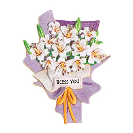 Simulated Bouquet Refrigerator Magnet Resin Flower Fridge Magnet Home Office Kitchen Cabinet Locker Whiteboard Decoration